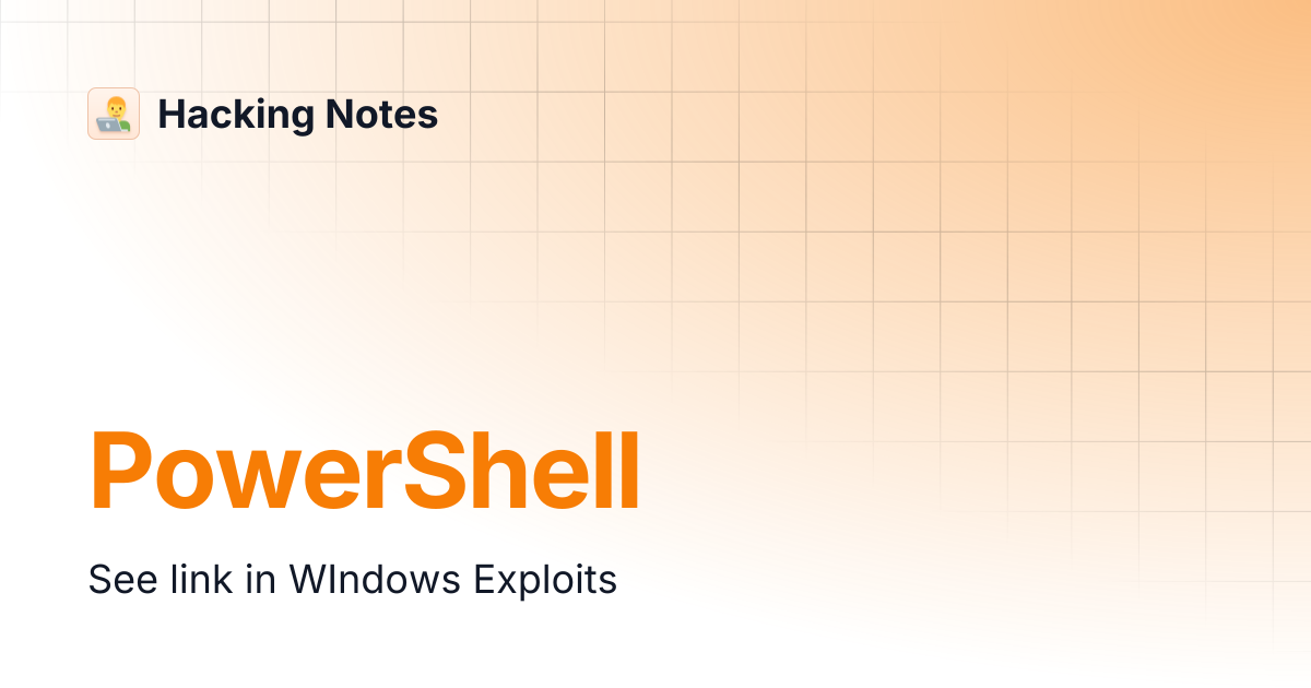 PowerShell | Hacking Notes